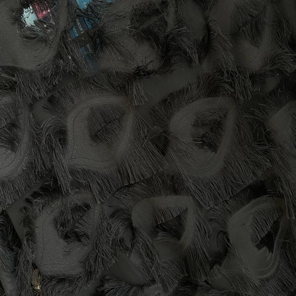 Black Sheer Feathered Top - Picture 5 of 6